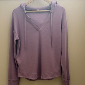 Boden Lavender V-Neck Hoodie
